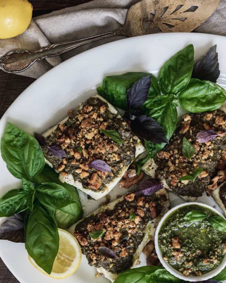 Pesto Crusted Halibut quick & easy