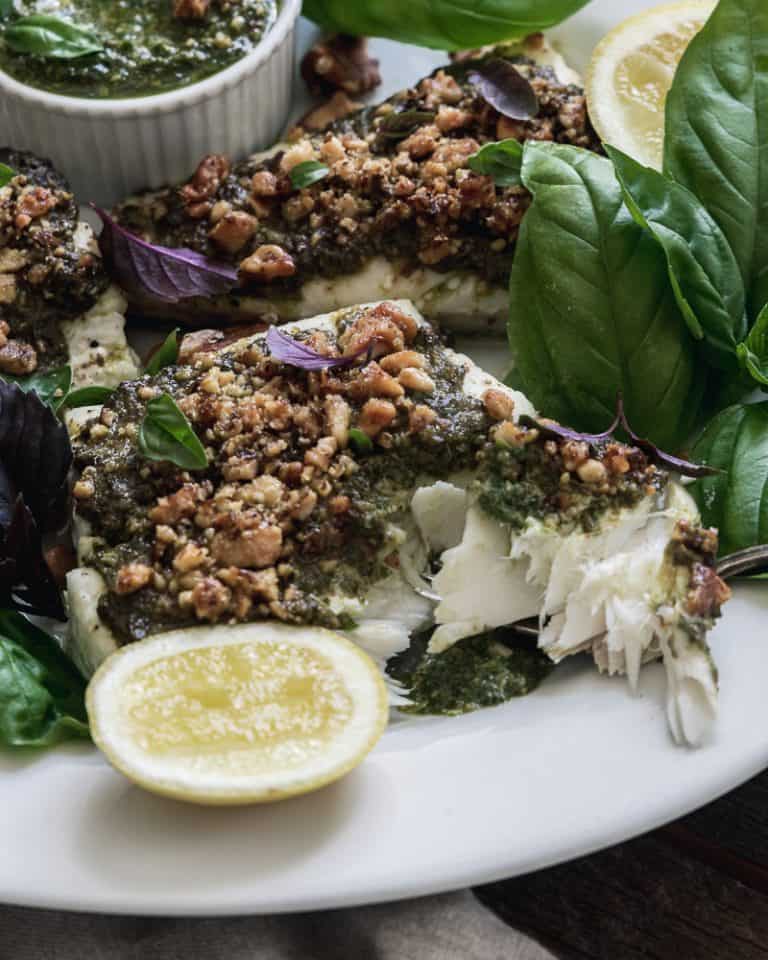 Pesto Crusted Halibut quick & easy
