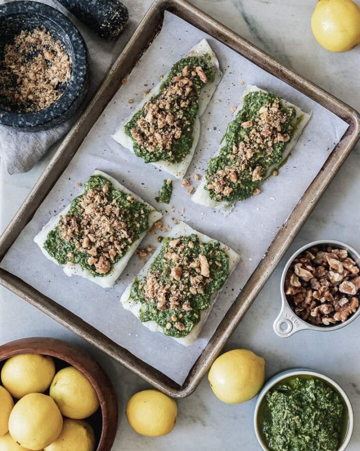 Pesto Crusted Halibut quick & easy