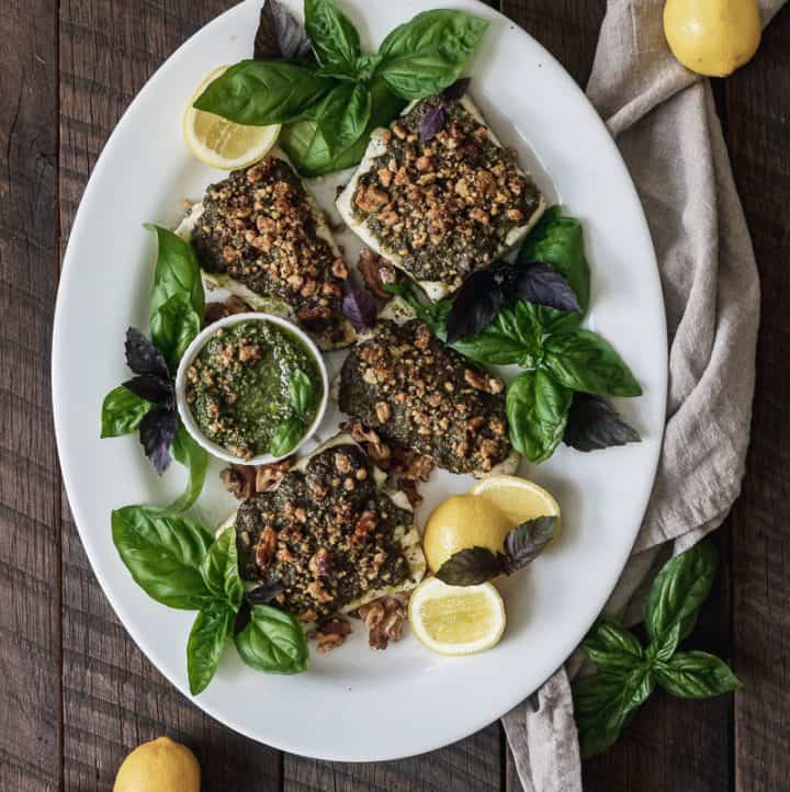 Pesto Crusted Halibut quick & easy