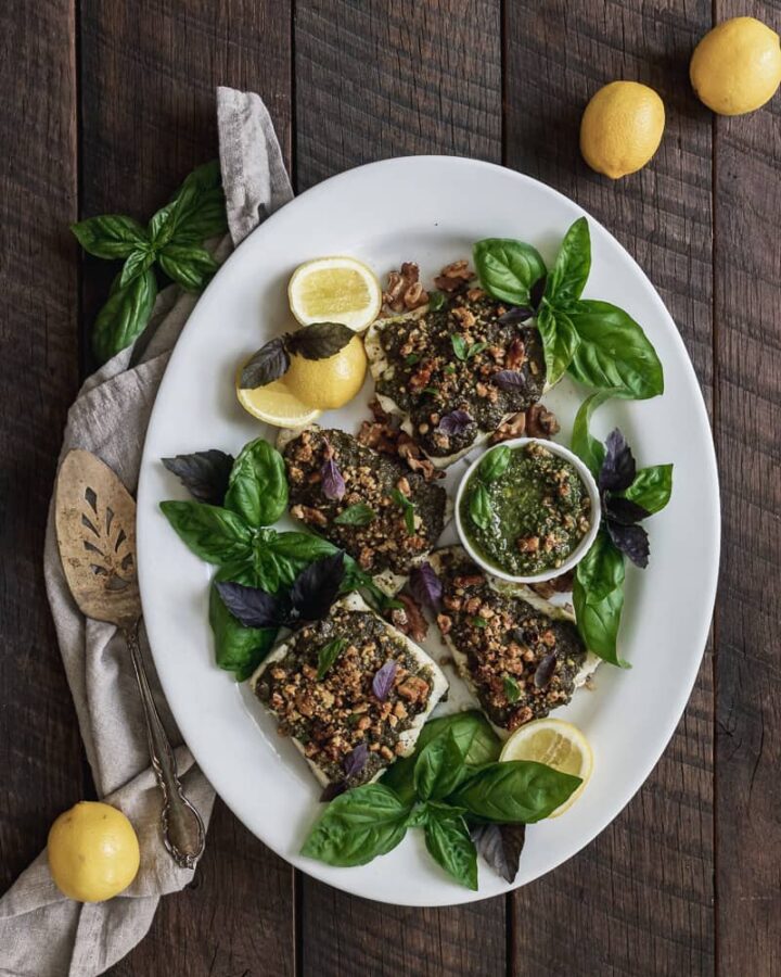 Pesto Crusted Halibut quick & easy