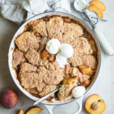 Brown Sugar Skillet Peach Cobbler Recipe-image