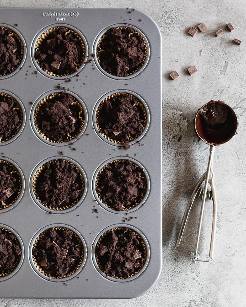 chocolate muffins pre-baking