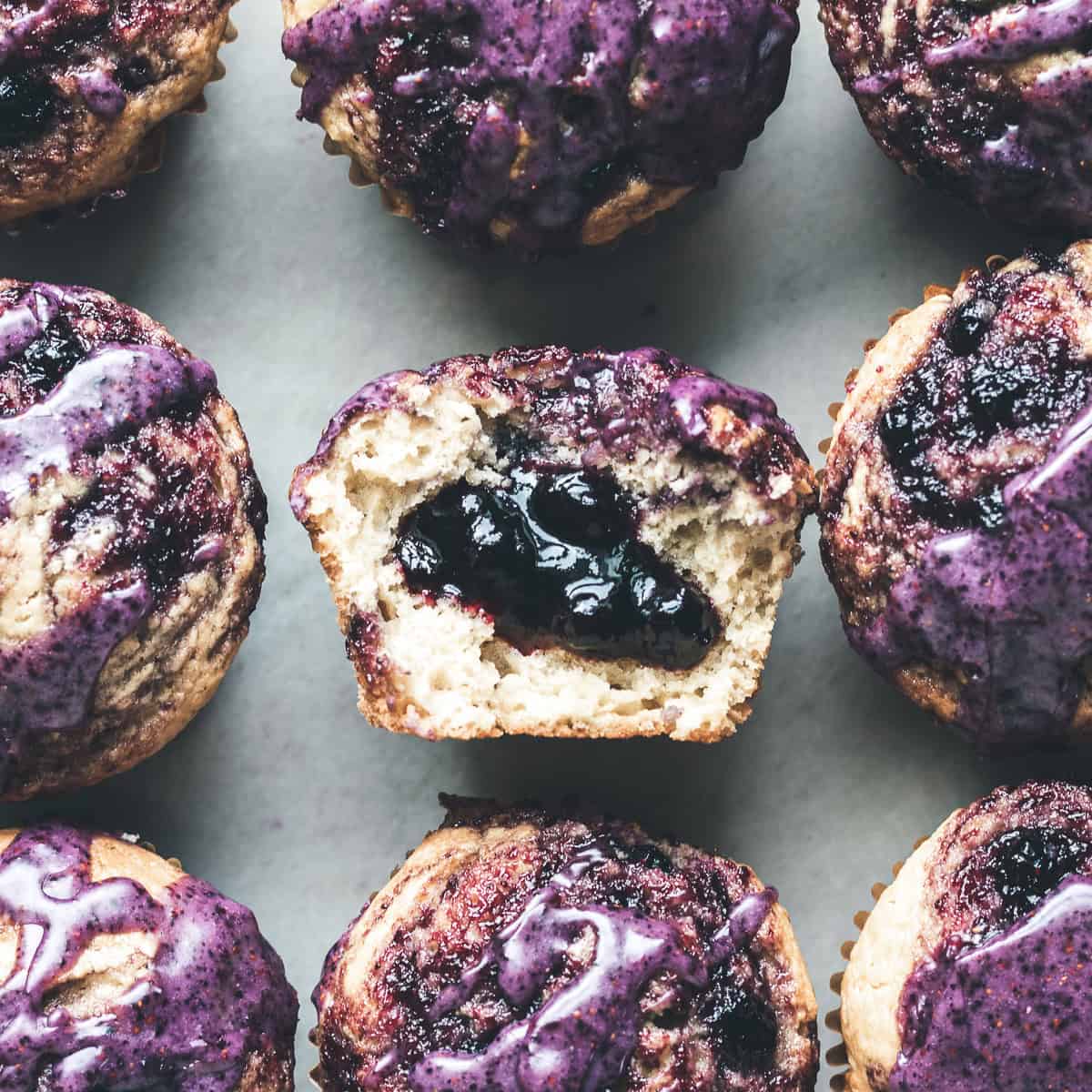 Cardamom-Spiced Blueberry Jam Muffins