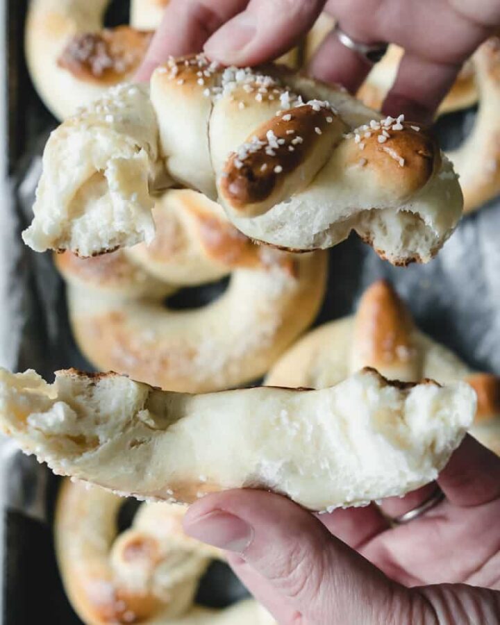 Easy Soft Pretzel Recipe {no boil + ready in 2 hours}