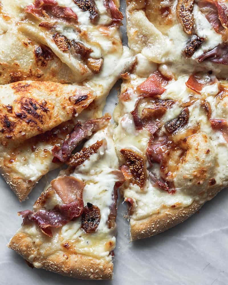 Fig and Prosciutto Pizza with Fontina wild thistle kitchen