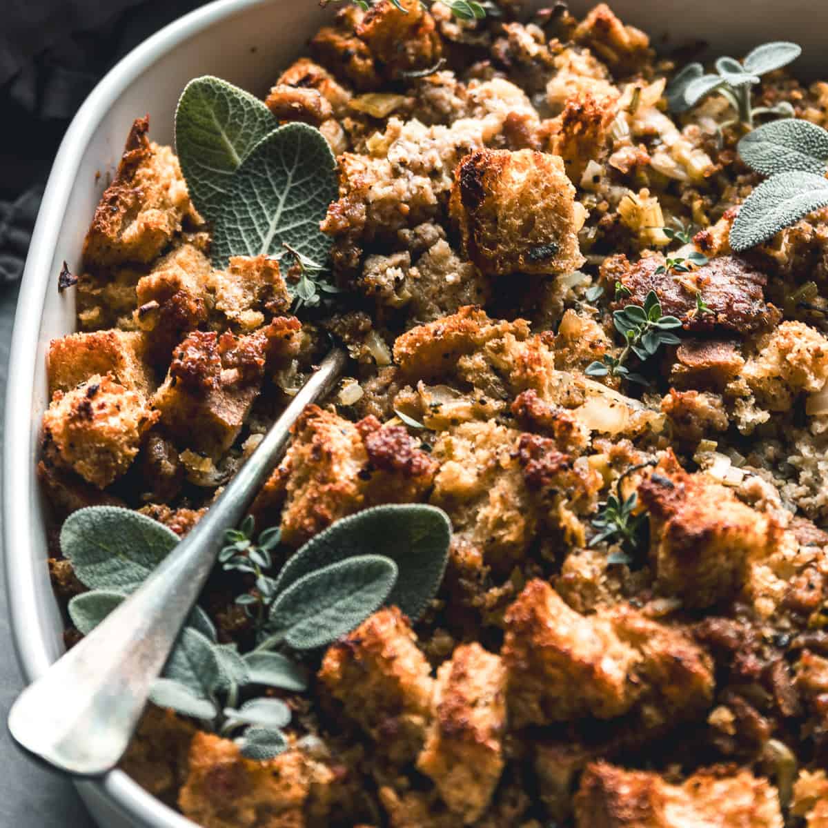 Sourdough Stuffing with sausage