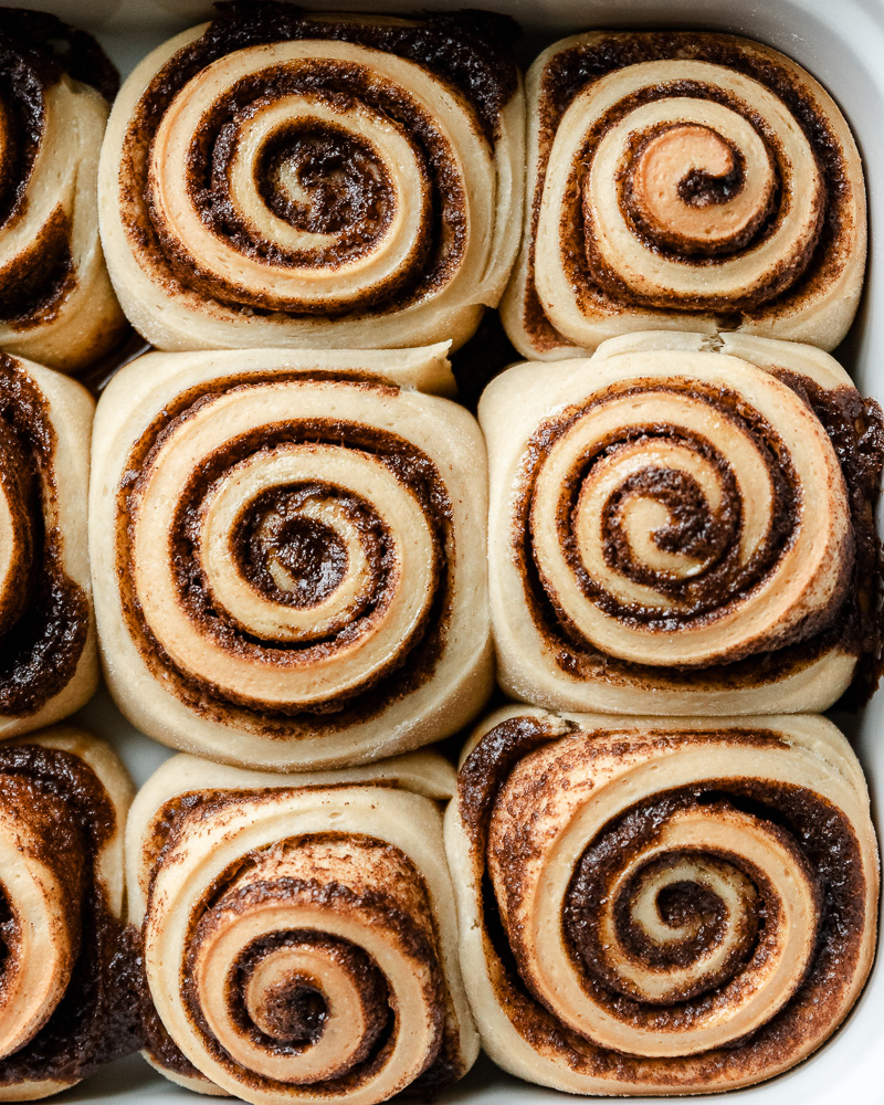 baked unfrosted cinnamon rolls